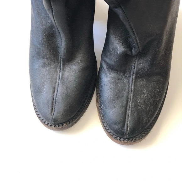 Free People Marquis Black Block Heel Ankle Boots Size 39 - Picture 9 of 16